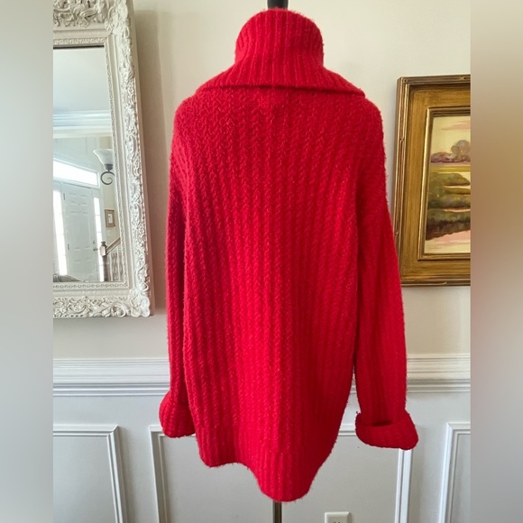 New Anthropologie Maeve Red Cowl Neck Sweater Size Small - Picture 3 of 7